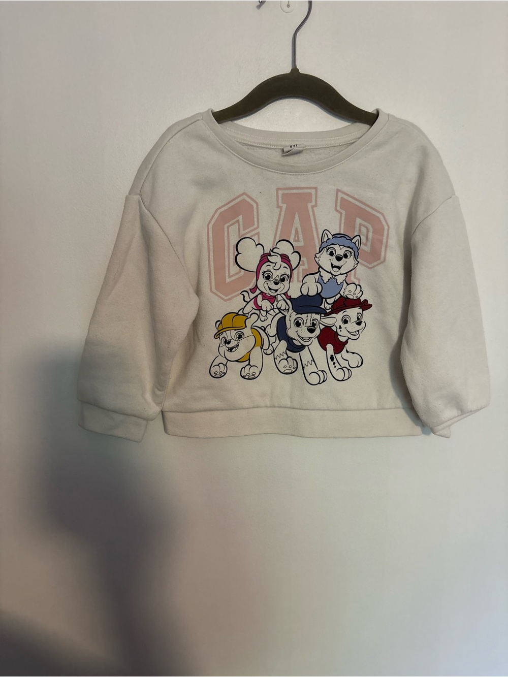 GAP White Crewneck Sweatshirt with Paw Patrol Graphic